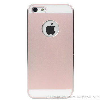 Aluminum + PP Case for iPhone 5/5S, Attractive Design, Anti-scratch, Various Colors Available, Pink